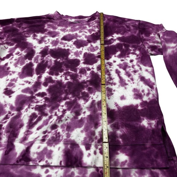 Terra & Sky Womens Purple & White Tie-Dye Sweatshirt 1X (16W-18W) Cotton/Polyest - Picture 7 of 12